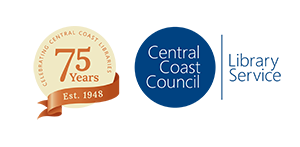 Library service 75 years logo