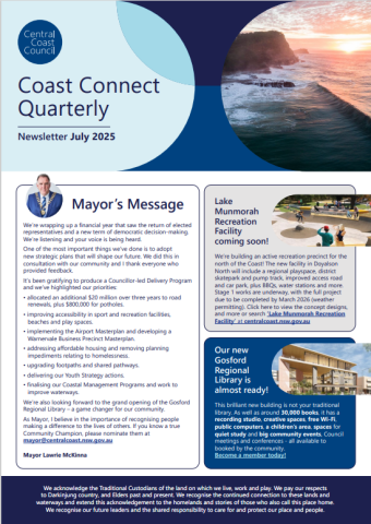 Coast Connect Quarterly Rates newsletter